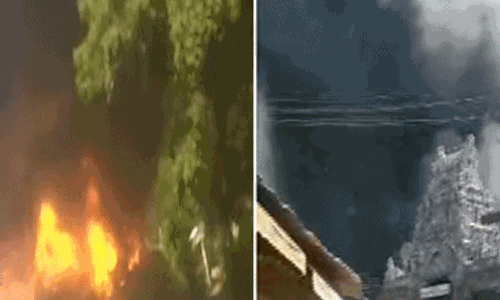 தென்காசி: குற்றாலம் அருவி அருகே, 40-க்கும் மேற்பட்ட கடைகளில் பயங்கர தீ விபத்து.!