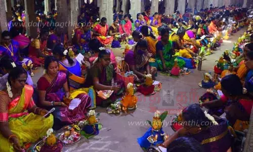 நெல்லையப்பர் கோவிலில் சுமங்கலி பூஜை