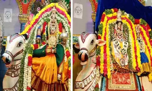 ரிஷப வாகனத்தில் மீனாட்சி அம்மன்