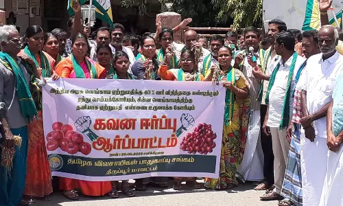 விவசாயிகள் கவன ஈர்ப்பு ஆர்ப்பாட்டம் விவசாயிகள் கவன ஈர்ப்பு ஆர்ப்பாட்டம்