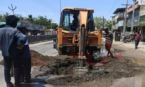 தினத்தந்தி செய்தி எதிரொலி: குடிநீர் குழாய் உடைப்பு சரிசெய்யப்பட்டது