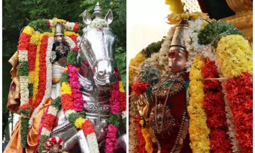 திருவானைக்காவல், திருப்பைஞ்சீலி கோவில்களில் சிவபெருமான் பிட்டுக்கு மண் சுமந்த வைபவம்