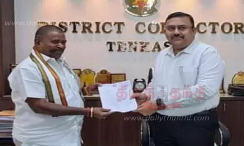 தென்காசியை வறட்சி மாவட்டமாக அறிவிக்க வேண்டும்-கலெக்டரிடம், பழனிநாடார் எம்.எல்.ஏ. கோரிக்கை
