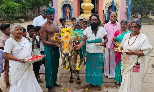 காகன்னை ஈஸ்வரர் கோவிலில் தொடர் கோமாதா பூஜை தொடக்கம்