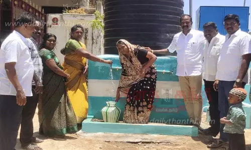 திசையன்விளையில் புதிய குடிநீர் தொட்டிகள் திறப்பு விழா