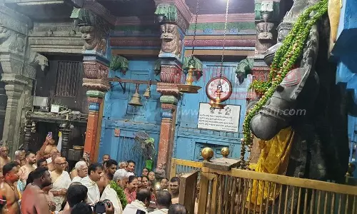 சுசீந்திரம் தாணுமாலய சாமி கோவிலில் மத்திய மந்திரிகள் சாமி தரிசனம்