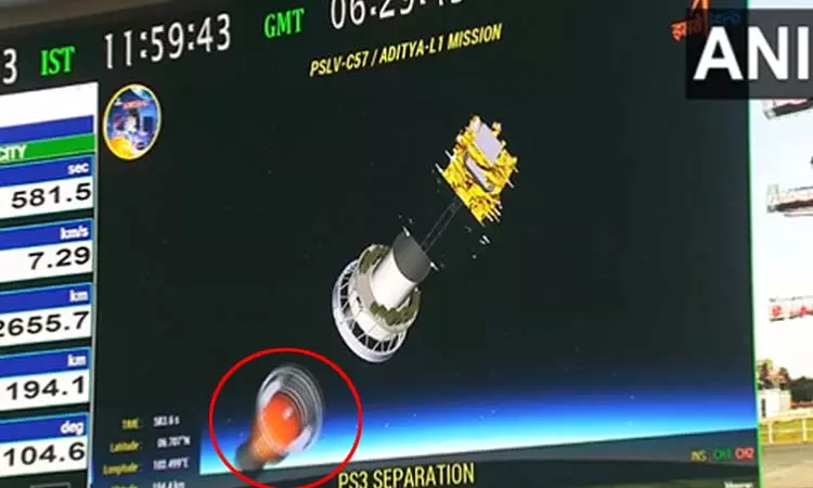 ராக்கெட்டில் இருந்து ஆதித்யா எல்-1 விண்கலம் பிரிந்து செல்லும் 3-வது நிலை நிறைவு: இஸ்ரோ தகவல் ராக்கெட்டில் இருந்து ஆதித்யா எல்-1 விண்கலம் பிரிந்து செல்லும் 3-வது நிலை நிறைவு: இஸ்ரோ தகவல்