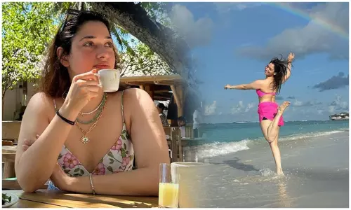 மாலத்தீவுக்கு சுற்றுலா சென்ற நடிகை தமன்னா...!!!