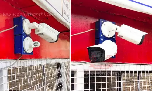 கோட்டை காவலர் உதவி மையத்தில் புதிய கேமரா பொருத்தம்