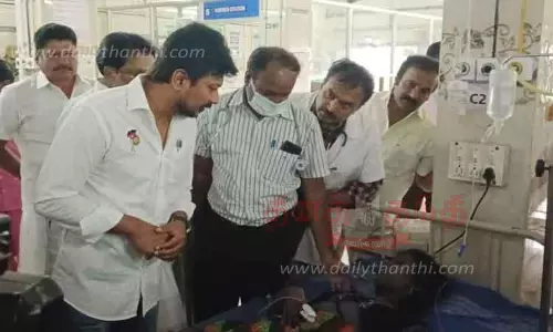 அரசு ஆஸ்பத்திரியில் அமைச்சர் உதயநிதி ஸ்டாலின் திடீர் ஆய்வு