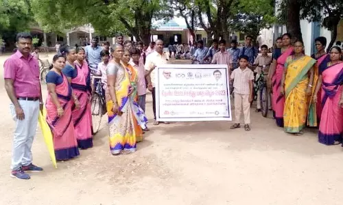 ஊட்டச்சத்து விழிப்புணர்வு சைக்கிள் பேரணி