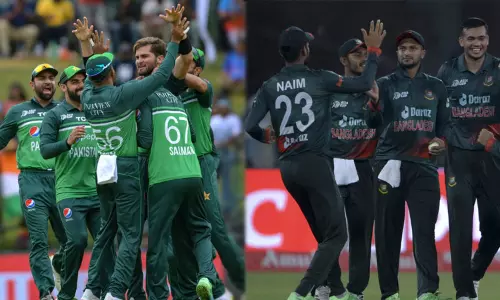 ஆசிய கோப்பை தொடர்; சூப்பர்-4 சுற்றில் பாகிஸ்தான் - வங்காளதேசம் அணிகள் இன்று மோதல்...! ஆசிய கோப்பை தொடர்; சூப்பர்-4 சுற்றில் பாகிஸ்தான் - வங்காளதேசம் அணிகள் இன்று மோதல்...!