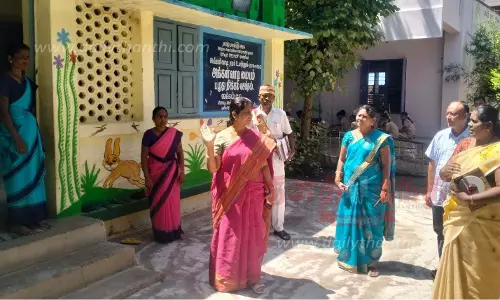 ஜக்கம்பட்டி அங்கன்வாடி மையத்தில்கலெக்டர் சாந்தி திடீர் ஆய்வு