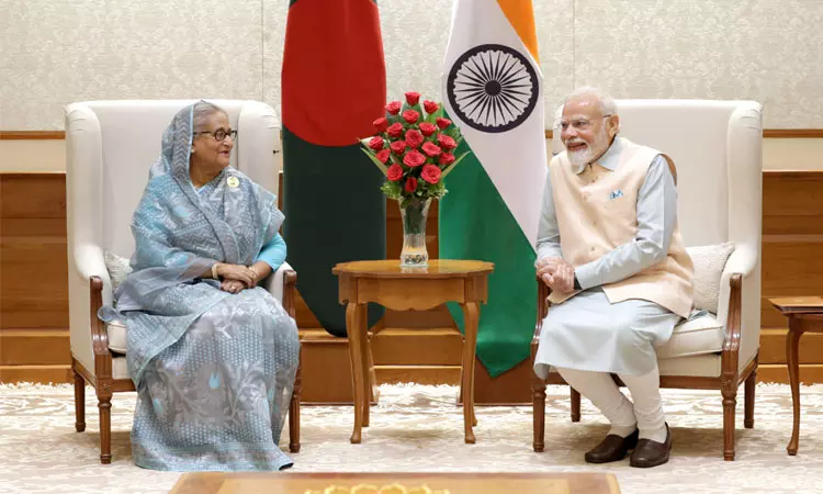 இந்திய பிரதமர் மோடி - வங்காளதேச பிரதமர் ஷேக் ஹசினா சந்திப்பு...! இந்திய பிரதமர் மோடி - வங்காளதேச பிரதமர் ஷேக் ஹசினா சந்திப்பு...!