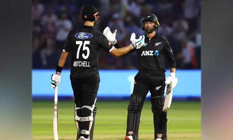 இந்திய ஜோடியின் 12 ஆண்டு கால சாதனையை முறியடித்த கான்வே - மிட்செல் ஜோடி