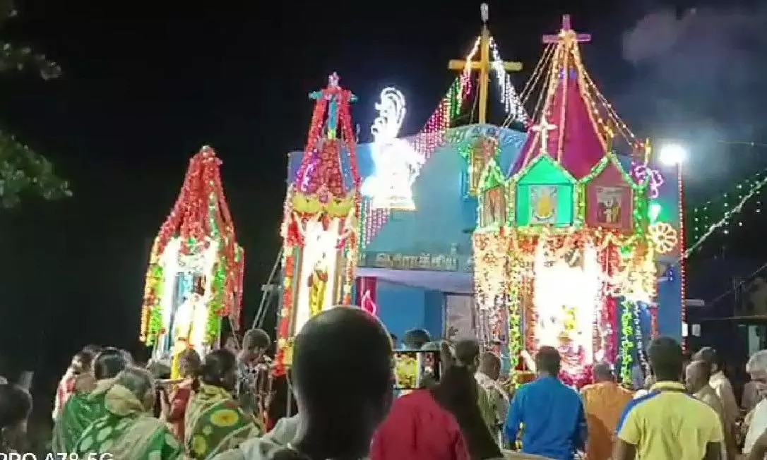 புனித ஆரோக்கிய அன்னை ஆலய ஆடம்பர தேர் பவனி புனித ஆரோக்கிய அன்னை ஆலய ஆடம்பர தேர் பவனி