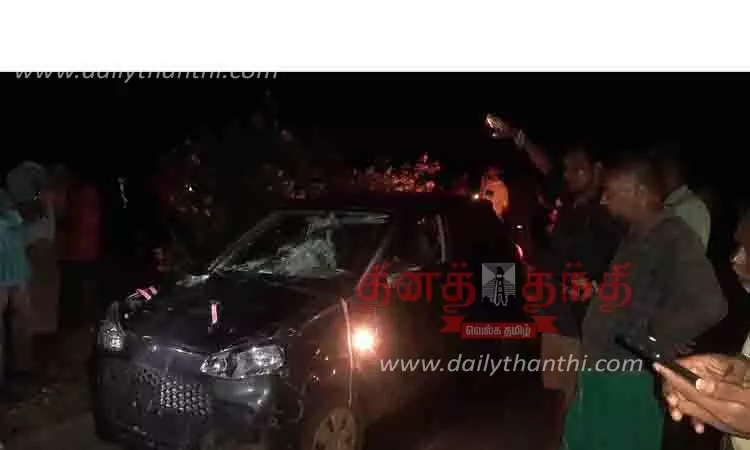 விராலிமலை அருகே பரிதாபம்: சாலையோரம் நடந்து சென்ற பெண்கள் மீது கார் மோதியது; ஒருவர் பலி