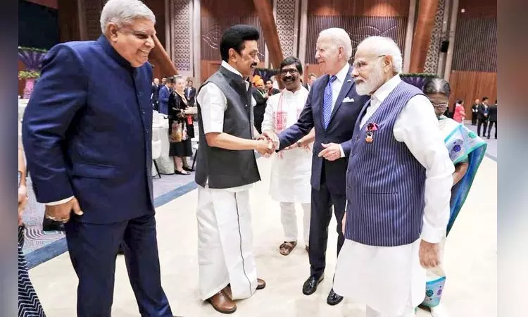 அமெரிக்க அதிபர் ஜோ பைடனை சந்தித்த முதல்-அமைச்சர் மு.க.ஸ்டாலின்...! அமெரிக்க அதிபர் ஜோ பைடனை சந்தித்த முதல்-அமைச்சர் மு.க.ஸ்டாலின்...!