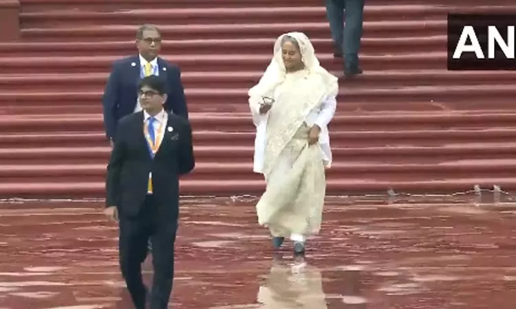 மகாத்மா காந்தி நினைவிடத்திற்கு வங்காளதேச பிரதமர் வருகை மகாத்மா காந்தி நினைவிடத்திற்கு வங்காளதேச பிரதமர் வருகை