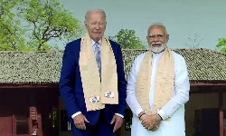 மகாத்மா காந்தி நினைவிடத்திற்கு அமெரிக்க அதிபர் ஜோ பைடன் வருகை