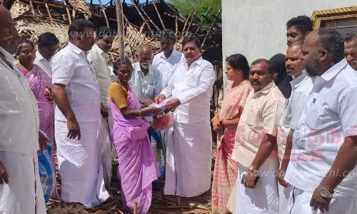 தீ விபத்தால் பாதிக்கப்பட்ட குடும்பத்தினருக்கு நிவாரணம்