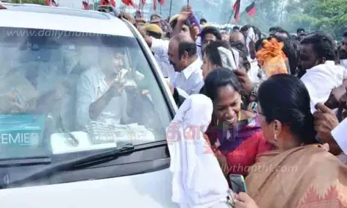 அமைச்சர் உதயநிதி ஸ்டாலினுக்கு உற்சாக வரவேற்பு