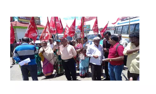 மத்திய அரசை கண்டித்து தபால் நிலையத்தை முற்றுகையிட முயற்சி; இந்திய கம்யூனிஸ்டு கட்சியினர் 28 பேர் கைது