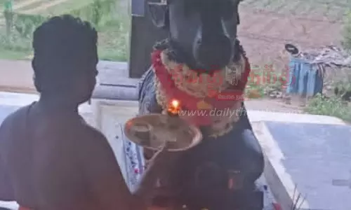 பாப்பிரெட்டிப்பட்டிஅமிர்தேஸ்வரர் கோவிலில் பிரதோஷ வழிபாடு