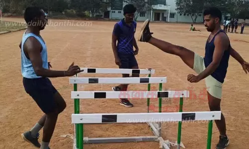 போலீஸ் சப்-இன்ஸ்பெக்டர் பணிக்கு உடல்திறன் தேர்வுக்கு பயிற்சி