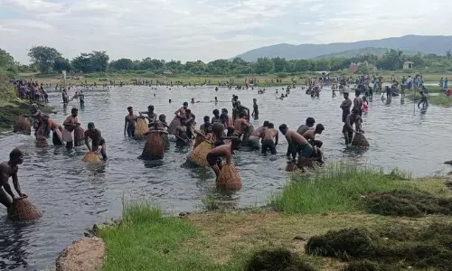 களை கட்டிய மீன்பிடி திருவிழா