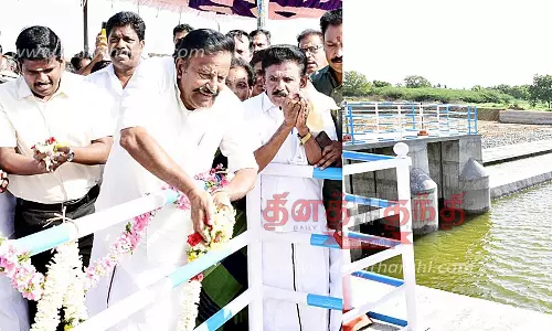 ரூ.9¼ கோடியில் நந்தியாற்றின் குறுக்கே அமைக்கப்பட்ட தடுப்பணை-பாசன வாய்க்கால்