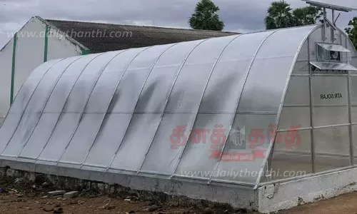 ரூ.3 லட்சத்தில் புதிய சோலார் உலர் களம் ரூ.3 லட்சத்தில் புதிய சோலார் உலர் களம்