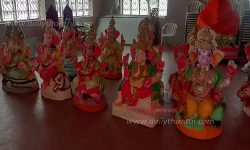 வால்பாறையில் சதுர்த்தியை முன்னிட்டு 108 விநாயகர் சிலைகள் இன்று பிரதிஷ்டை