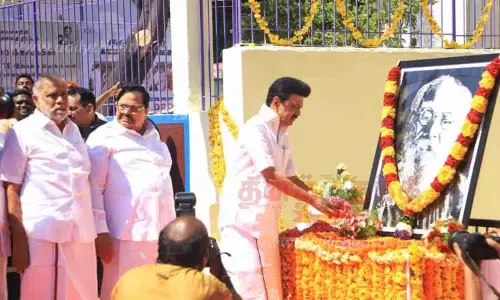 தந்தை பெரியார் உருவப்படத்துக்கு முதல்-அமைச்சர் மு.க.ஸ்டாலின் மரியாதை