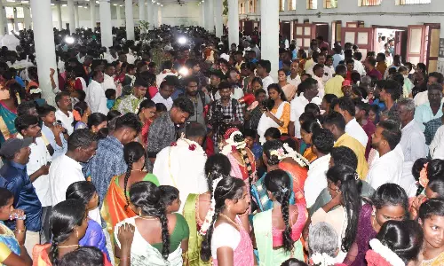 திருவந்திபுரம் தேவநாதசாமி கோவிலில் ஒரே நாளில் 101 ஜோடிகளுக்கு திருமணம் திருவந்திபுரம் தேவநாதசாமி கோவிலில் ஒரே நாளில் 101 ஜோடிகளுக்கு திருமணம்