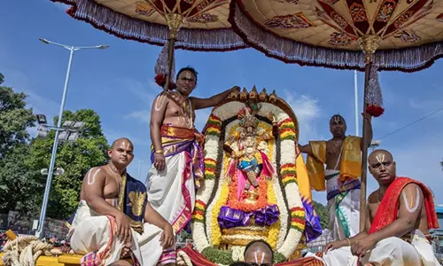 திருப்பதியில் பிரமோற்சவ விழா: சின்னசேஷ வாகனத்தில் ஏழுமலையான் வீதியுலா திருப்பதியில் பிரமோற்சவ விழா: சின்னசேஷ வாகனத்தில் ஏழுமலையான் வீதியுலா