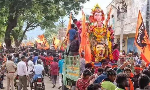 செங்கோட்டையில் விநாயகர் சிலை ஊர்வலம்