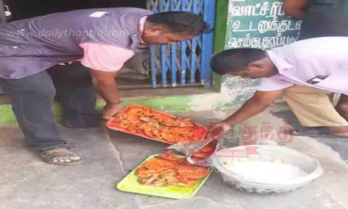 ஓட்டல்களில் அதிரடி சோதனை: 80 கிலோ கெட்டுப்போன சவர்மா, சிக்கன் பறிமுதல்