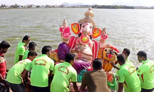 கோவையில் விநாயகர் சிலைகள் ஊர்வலம்