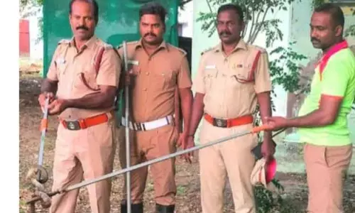 தொழிலாளி வீட்டுக்குள் புகுந்த பாம்பு தொழிலாளி வீட்டுக்குள் புகுந்த பாம்பு