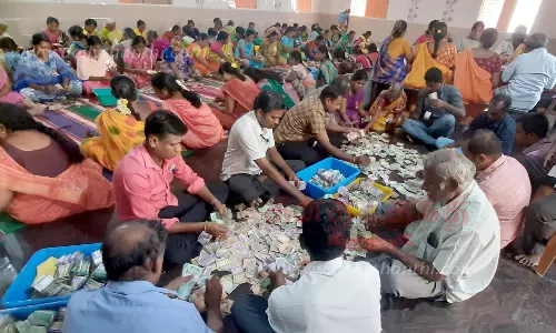 ஆஞ்சநேயர் கோவில் உண்டியல் திறப்பு