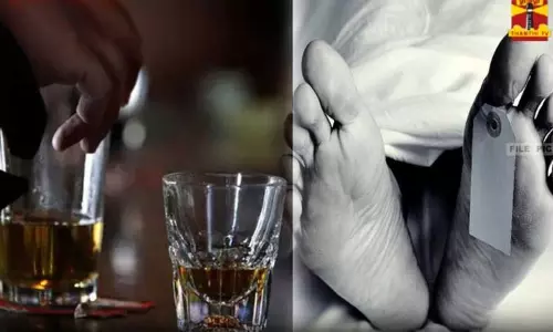 கும்பகோணத்தில் கூடுதல் போதைக்காக மதுவில் சானிடைசர் கலந்து குடித்த இருவர் உயிரிழப்பு