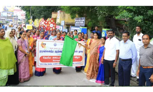 தேசிய ஊட்டச்சத்து மாத விழா விழிப்புணர்வு ஊர்வலம்