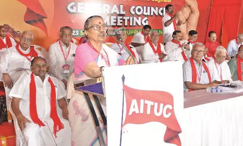 திருப்பூரில் ஏ.ஐ.டி.யு.சி. தேசிய பொதுக்குழு கூட்டம்