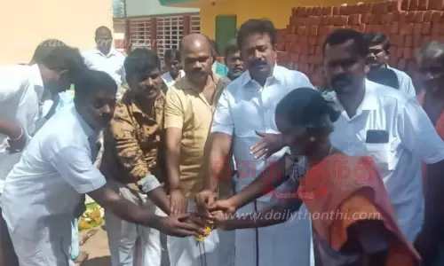 ரேஷன் கடை கட்ட பூமி பூஜை