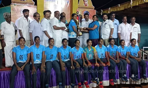 மாநில கைப்பந்து போட்டியில் மணப்பாறை அணி வெற்றி