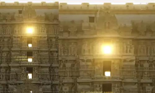 260 ஆண்டுகள் ஆகியும்... ஸ்ரீபத்மநாபசுவாமி கோவில் கோபுரத்தில் சரியாக சூரிய ஒளி ஊடுருவும் ஆச்சரியம்