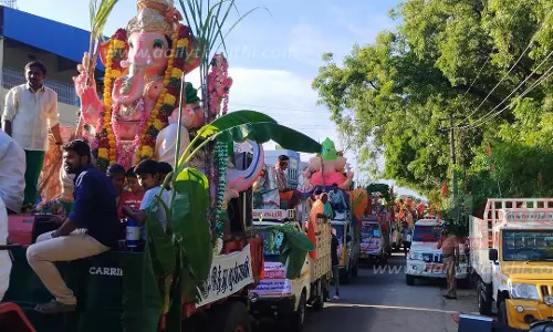 மொடக்குறிச்சியில் விநாயகர் சிலைகள் கரைப்பு