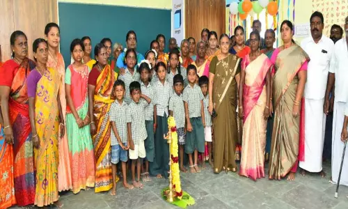 பள்ளங்கிணறு கிராமத்தில் பஞ்சாயத்து யூனியன் பள்ளியில் 2 வகுப்பறை கட்டிடம் திறப்பு