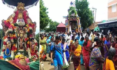 நாட்டரசன்கோட்டை வெங்கடாஜலபதி பெருமாள் கோவில் தேரோட்டம்